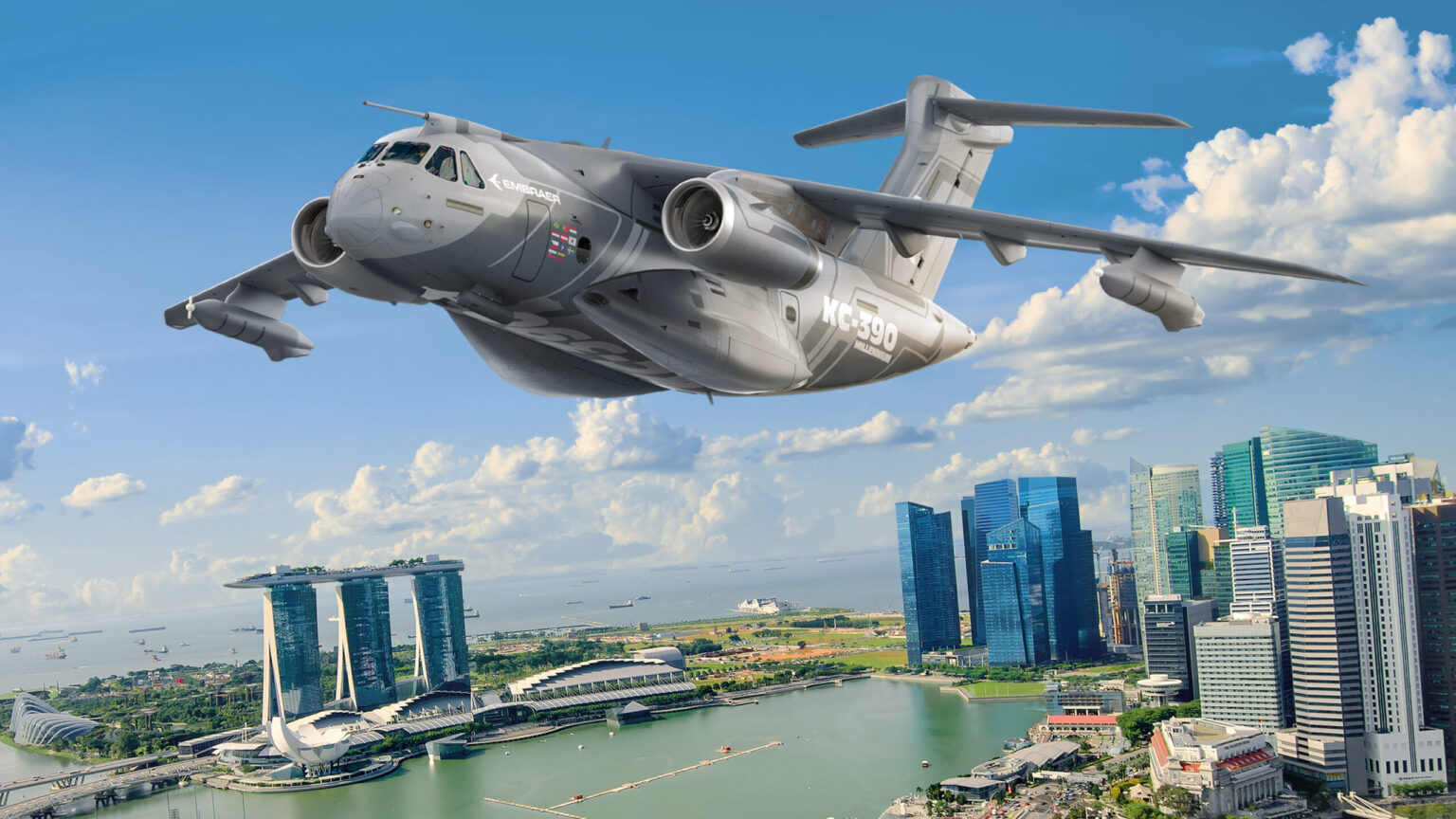 Embraer Apresenta Jatos de Última Geração E195-E2 e KC-390 Millennium no Singapore Airshow