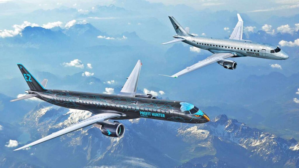 Jatos E195-E2 e E175 mais eficientes