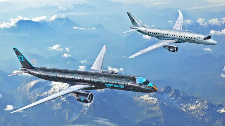 Jatos E195-E2 e E175 mais eficientes