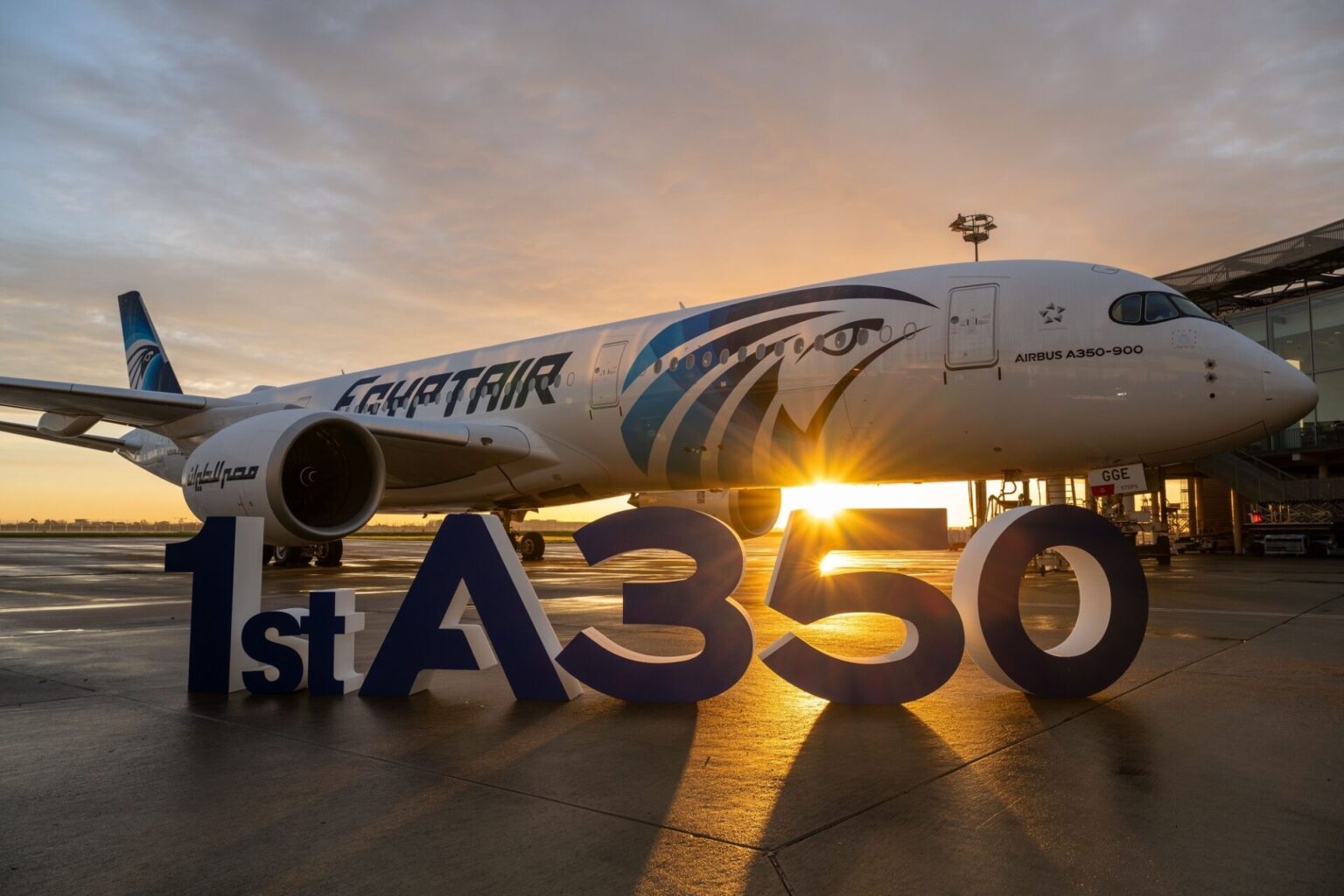 EGYPTAIR Recebe seu Primeiro dos 16 Novos Airbus A350 em Grande Estilo no Cairo EGYPTAIR Recebe seu Primeiro dos 16 Novos Airbus A350 em Grande Estilo no Cairo