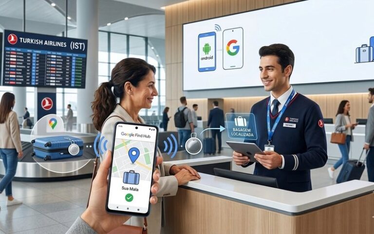 Google e Turkish Airlines Apresentam Novo Recurso para Compartilhamento de Localização de Bagagens